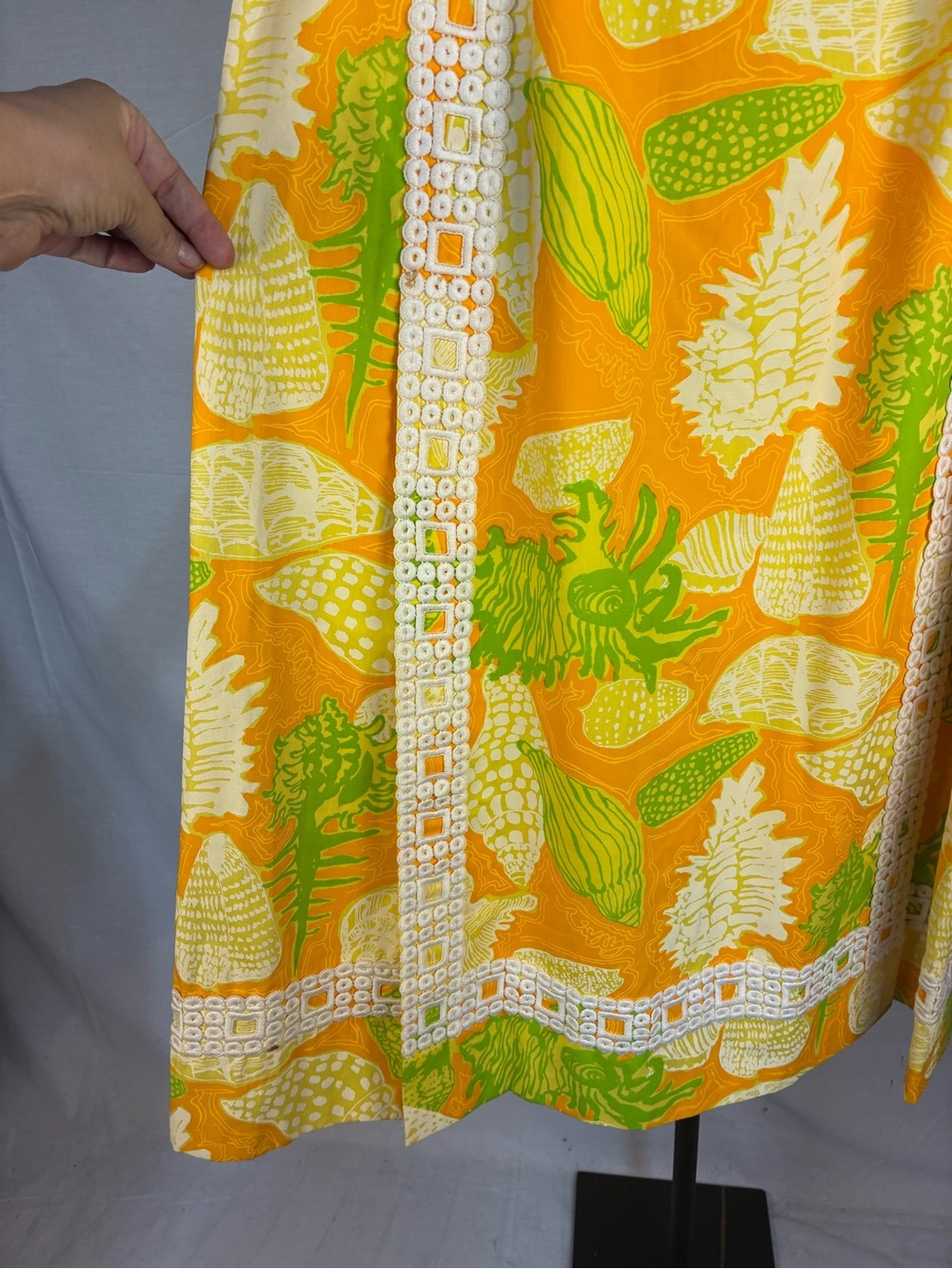 Stunning Vintage The Lilly Pulitzer Maxi Skirt Shell Print 14 - Picture 2 of 12
